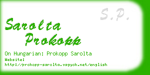 sarolta prokopp business card